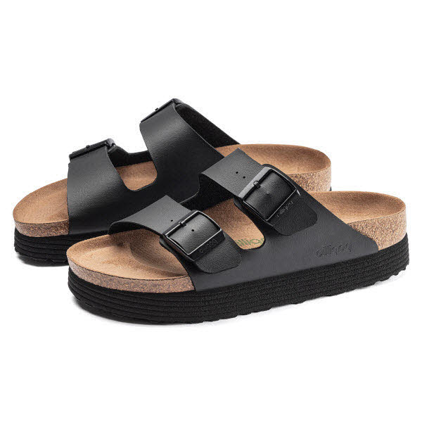 Birkenstock Arizona Grooved Platform BF Black VEG